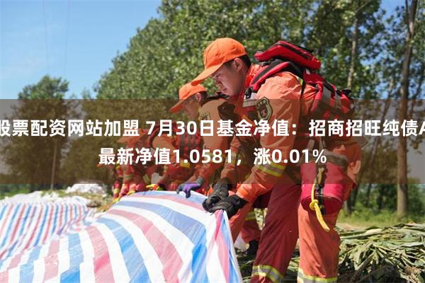 股票配资网站加盟 7月30日基金净值：招商招旺纯债A最新净值1.0581，涨0.01%