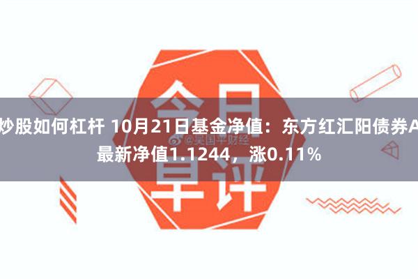 炒股如何杠杆 10月21日基金净值：东方红汇阳债券A最新净值