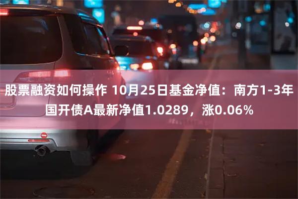 股票融资如何操作 10月25日基金净值：南方1-3年国开债A