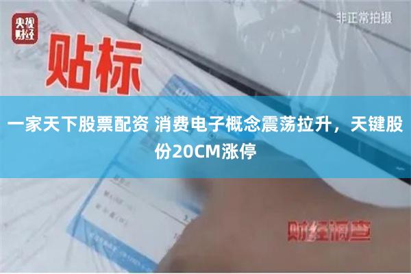 一家天下股票配资 消费电子概念震荡拉升，天键股份20CM涨停