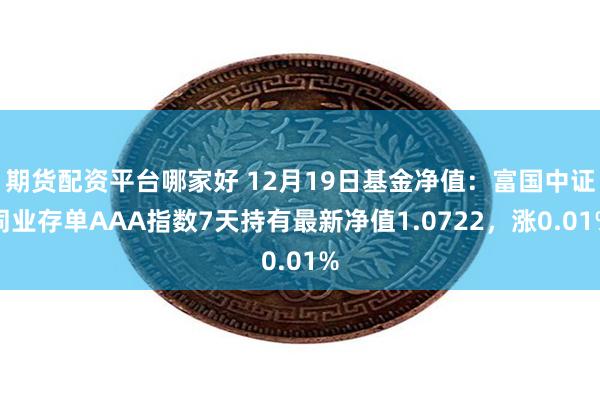 期货配资平台哪家好 12月19日基金净值：富国中证同业存单A