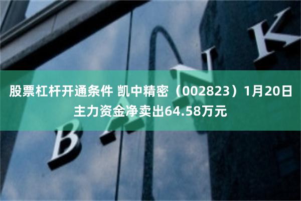 股票杠杆开通条件 凯中精密（002823）1月20日主力资金